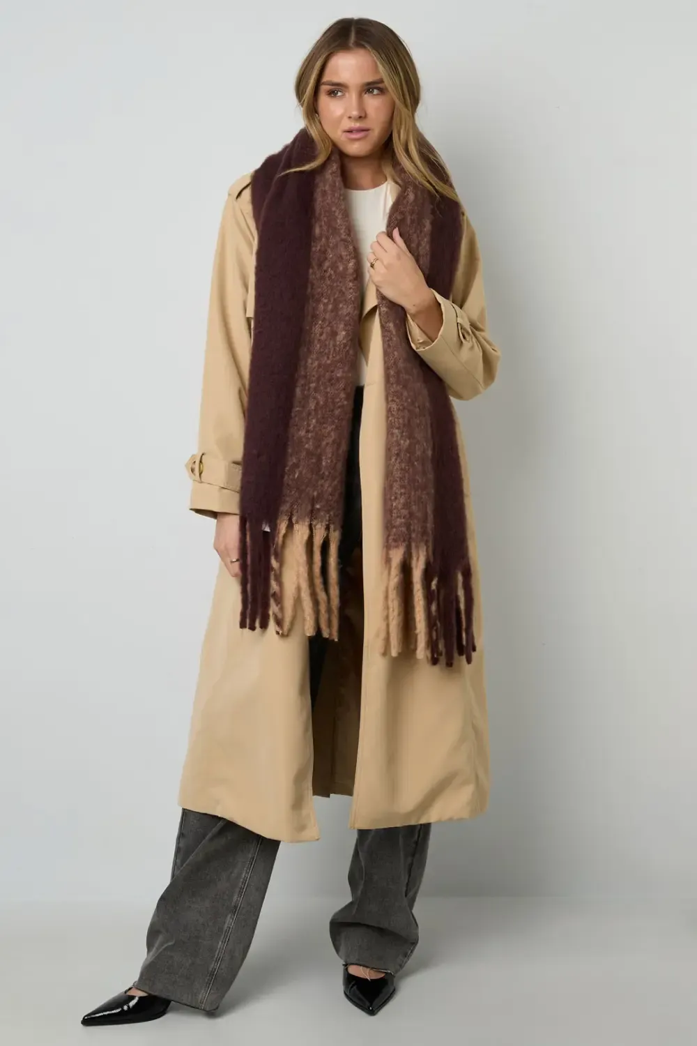 Winter Sjaal - Dark Brown