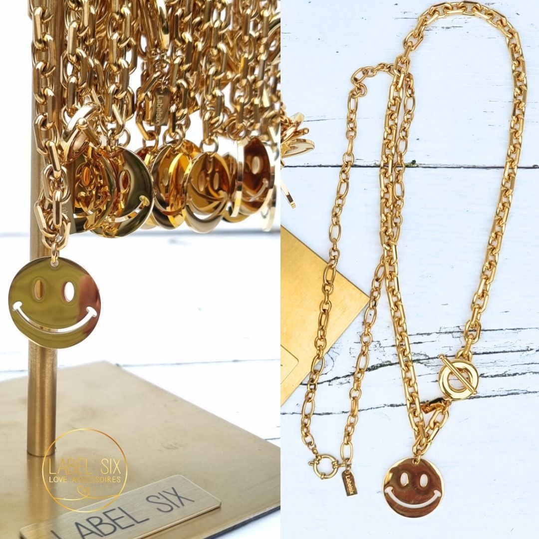 Label Six - Big Smiley Ketting