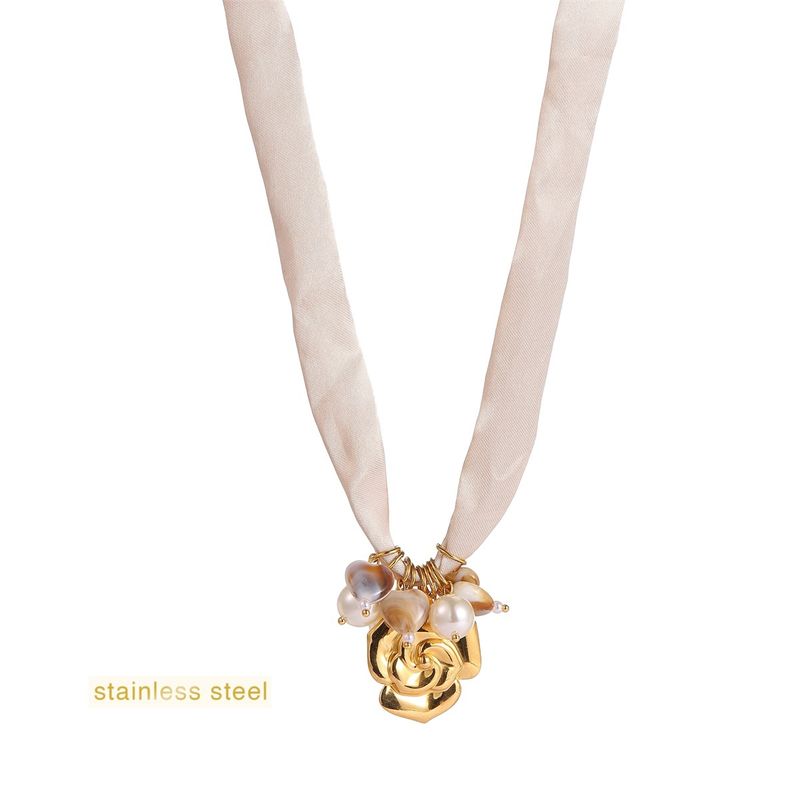 Satin Necklace - Off White