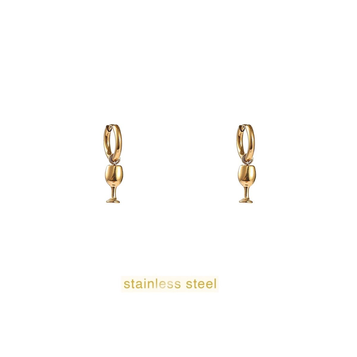 Festive Hoop Wine Glass - Gold