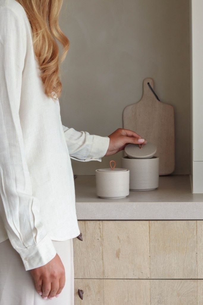 Storage Jar Silke L - Taupe