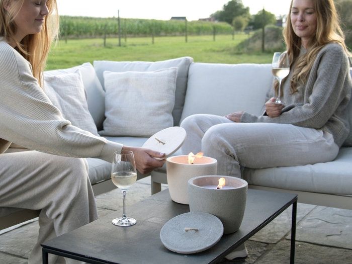Outdoor Candle Olivier - White