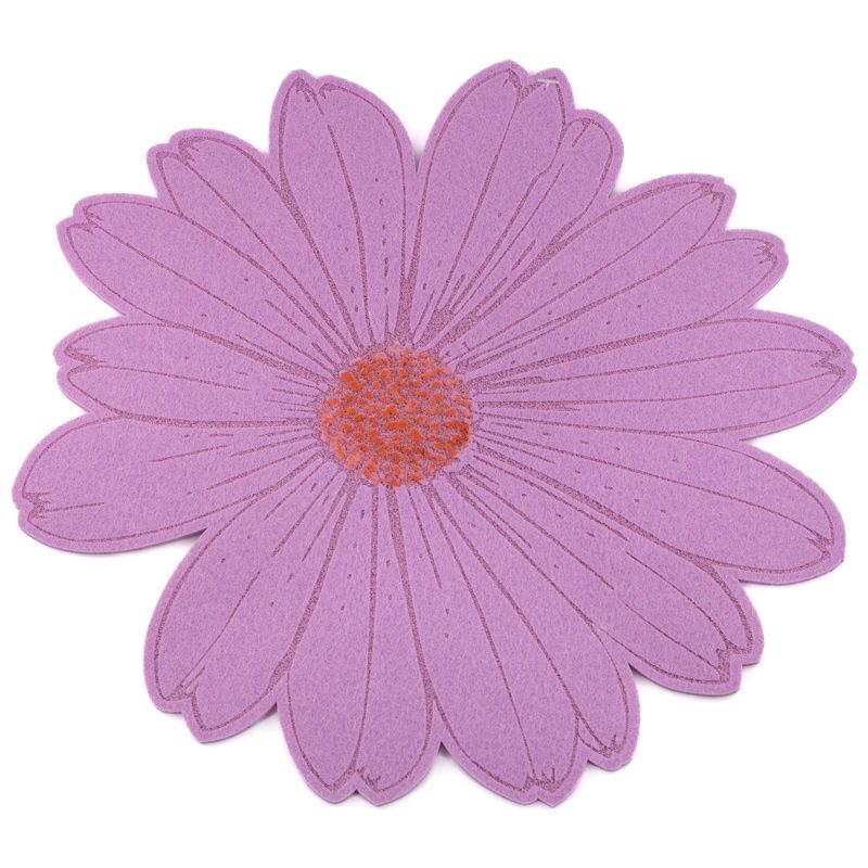 Vilten Bloem  Placemat 30cm - Paars