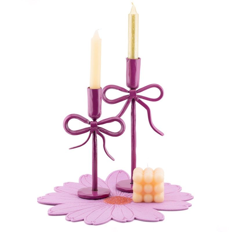 Vilten Bloem  Placemat 30cm - Paars