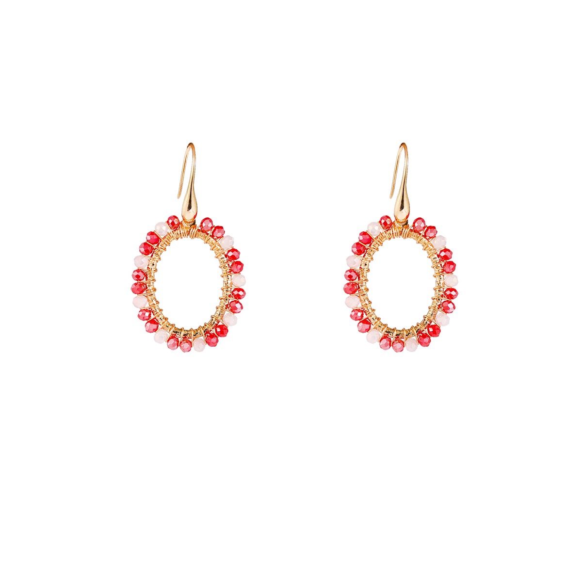 Oval Dangle - Tomato