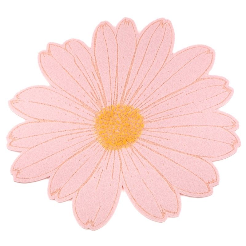 Vilten Bloemen Placemat 30cm - Roze