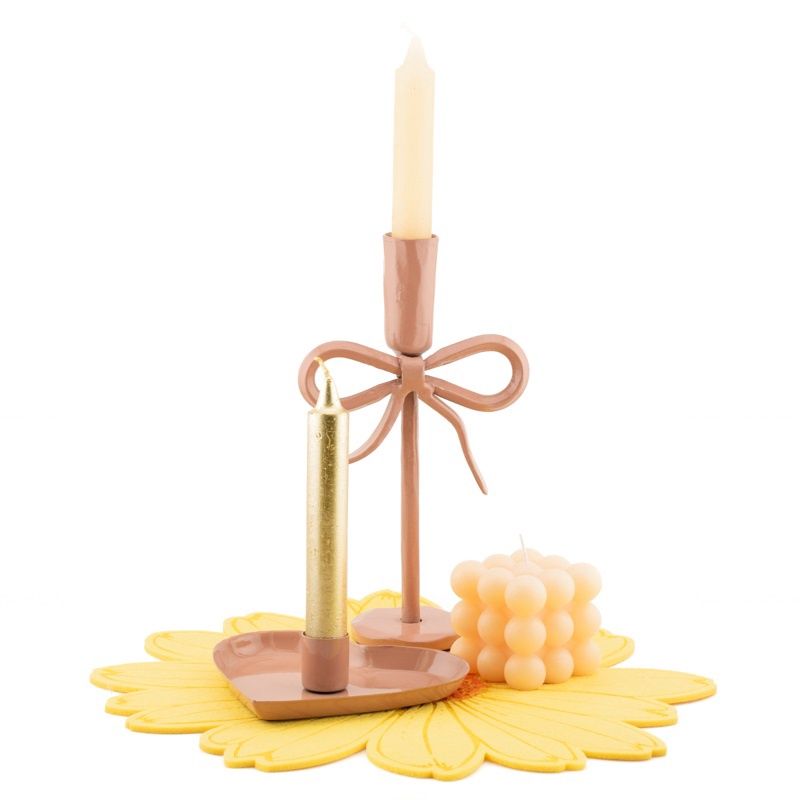 Vilten Bloemen Placemat 30cm - Geel