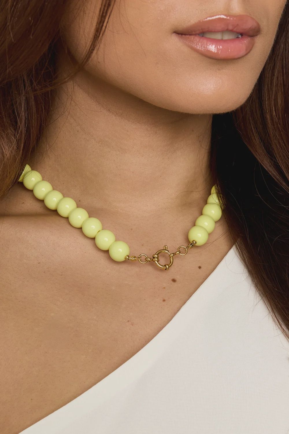 Kralen Ketting - Licht Geel