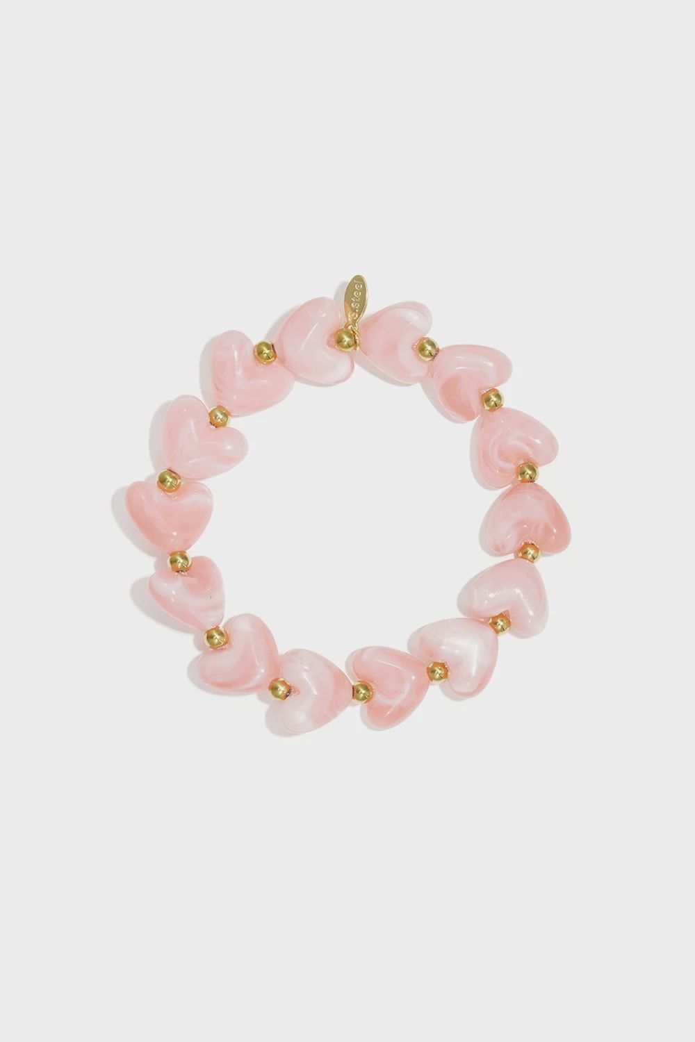 Hartjes kralenarmband - Coral