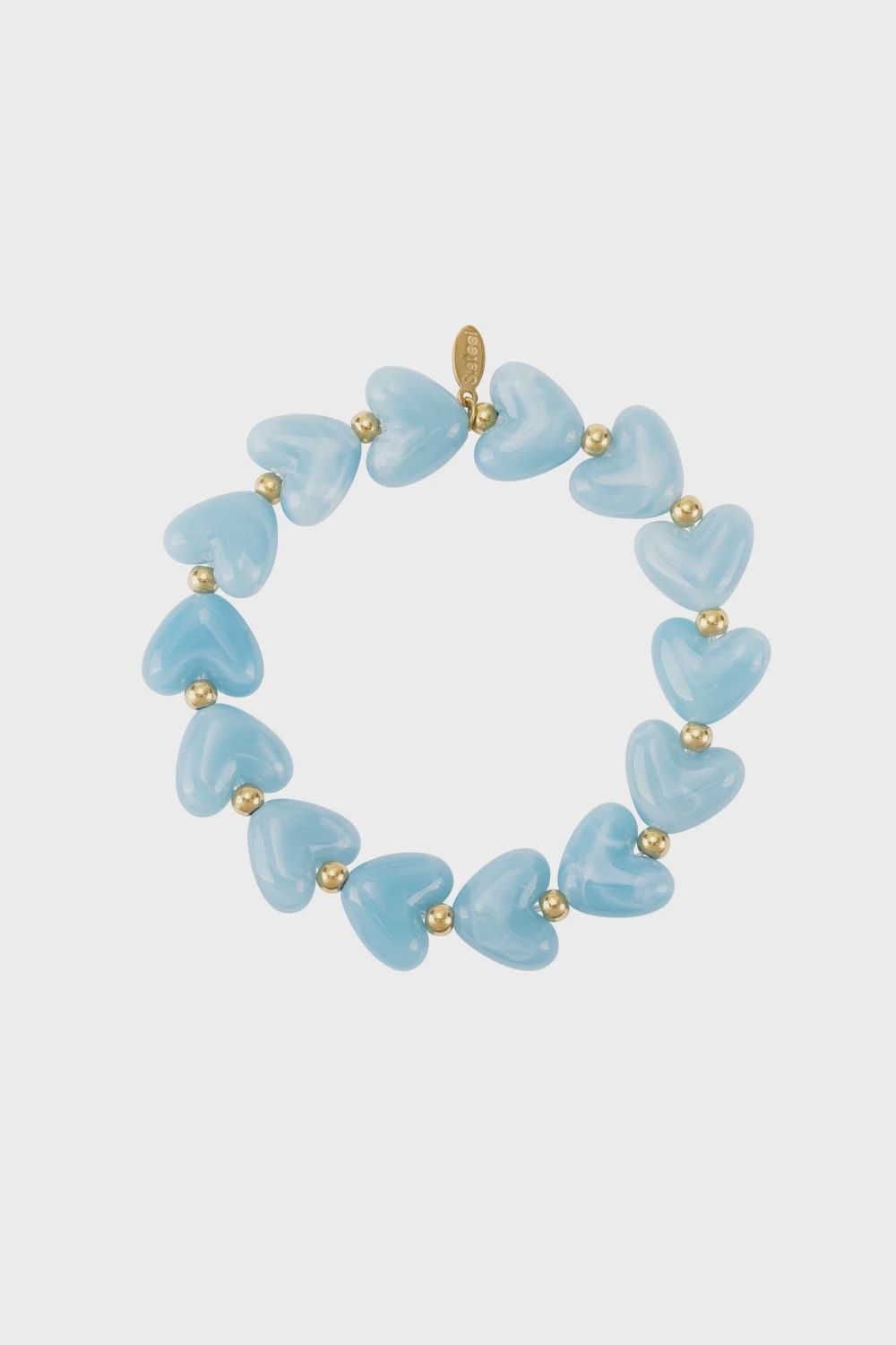 Hartjes Kralenarmband - Blauw