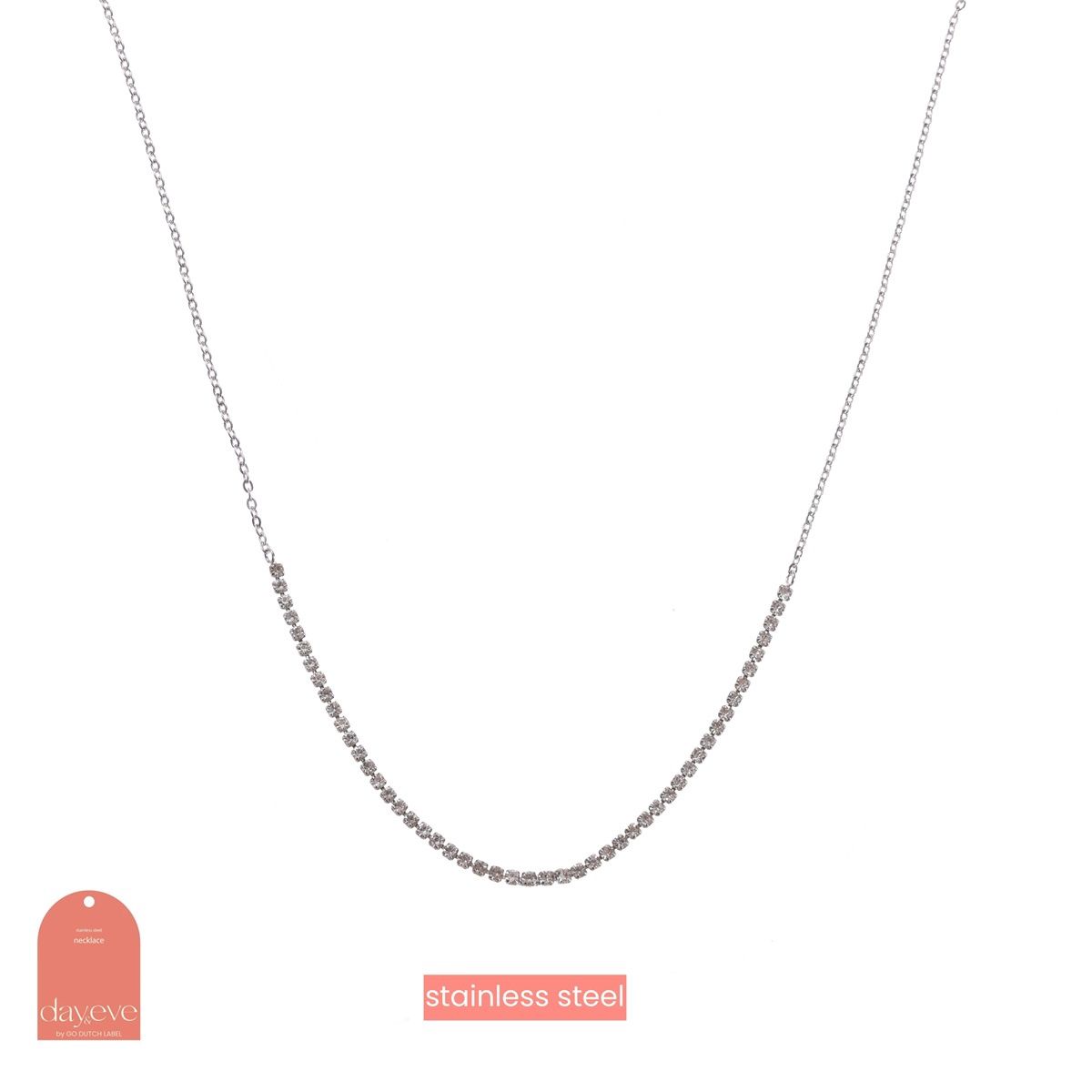 Shiny Necklace - Silver / Crystal