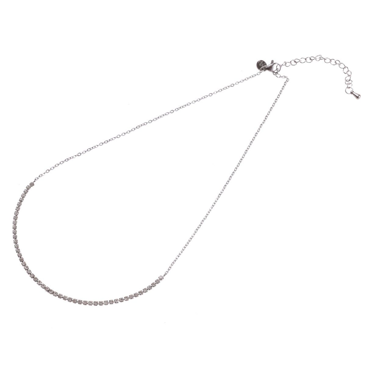 Shiny Necklace - Silver / Crystal