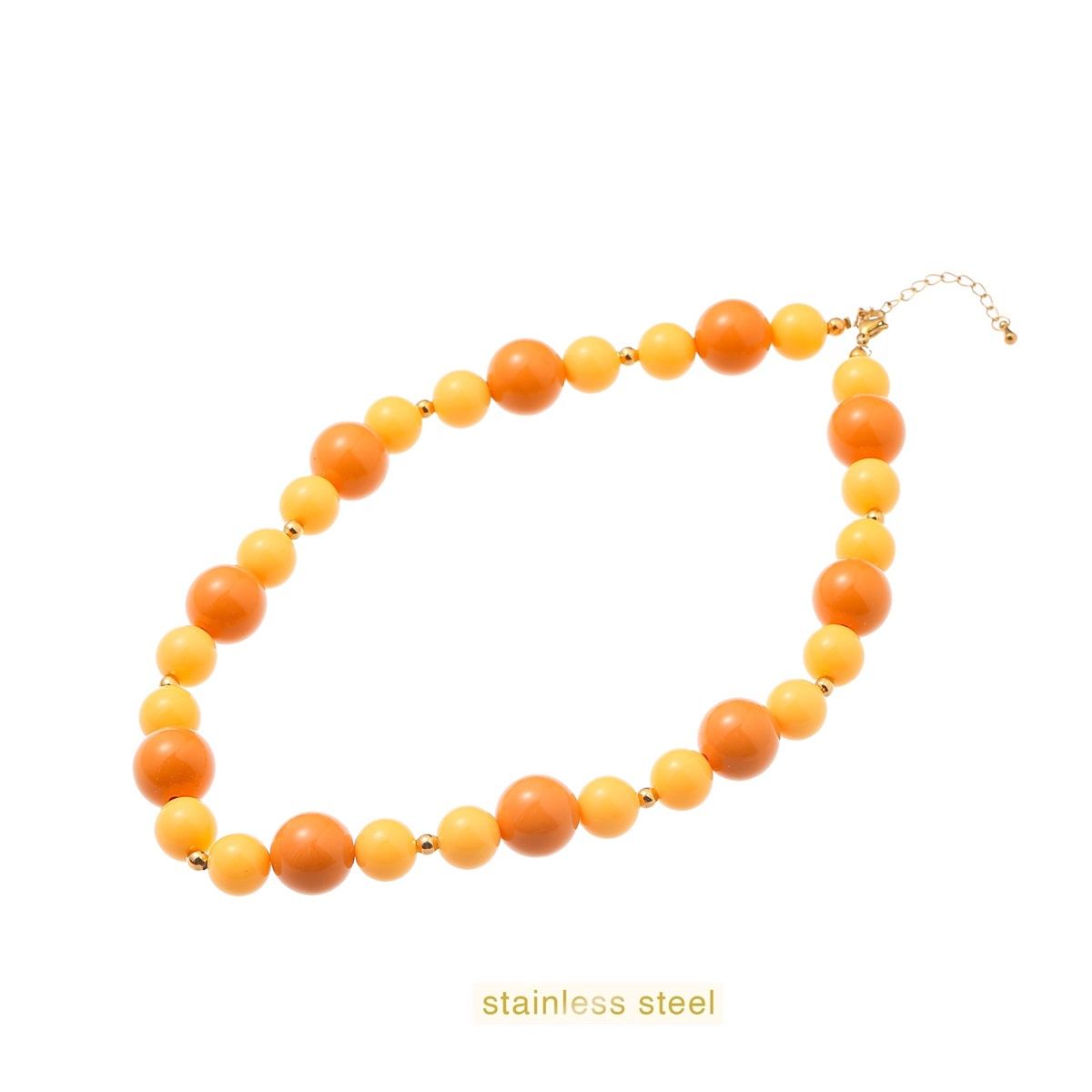 Balls Necklace - Gold / Butter Yellow