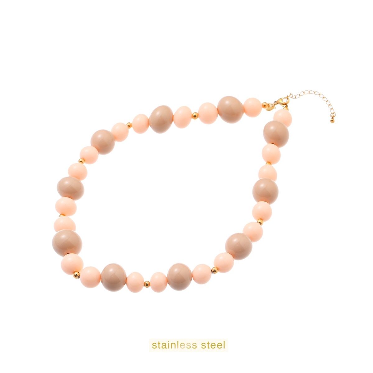 Balls Necklace - Gold / Old Pink