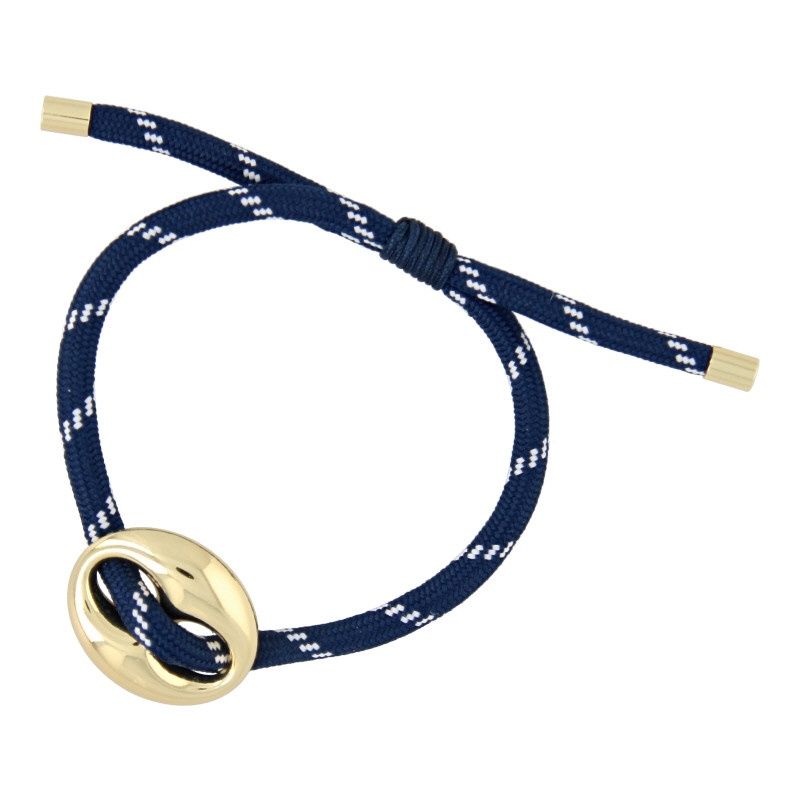 Fushi Gouden Knoop Armband - Donkerblauw