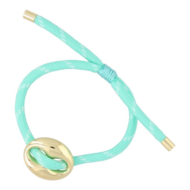 Fushi Gouden Knoop Armband - Zeegroen