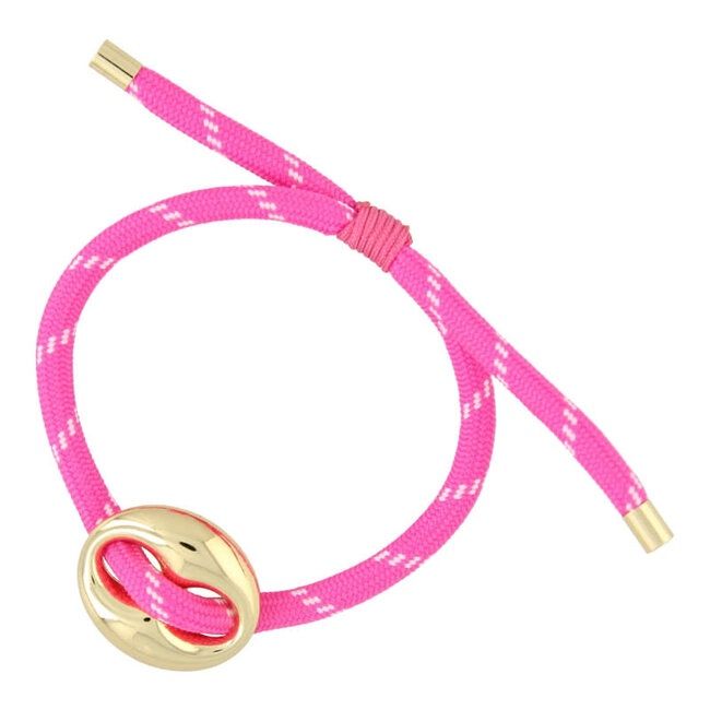 Fushi Gouden Knoop Armband - Roze