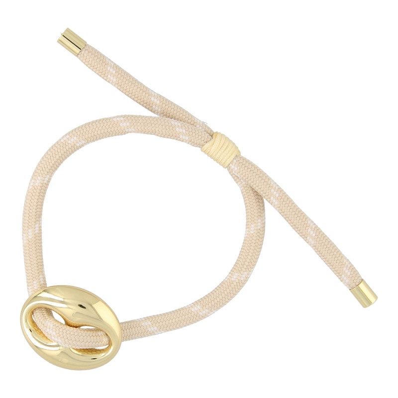 Fushi Gouden Knoop Armband - Beige