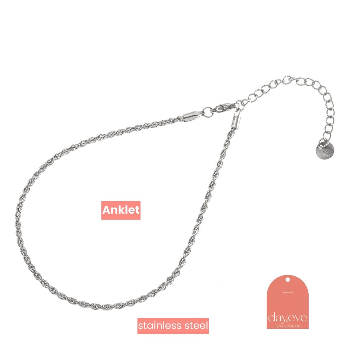 Enkelbandje Twisted - Silver