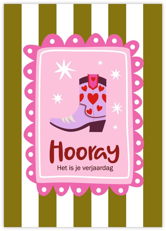Kaart - Hooray het is je verjaardag!