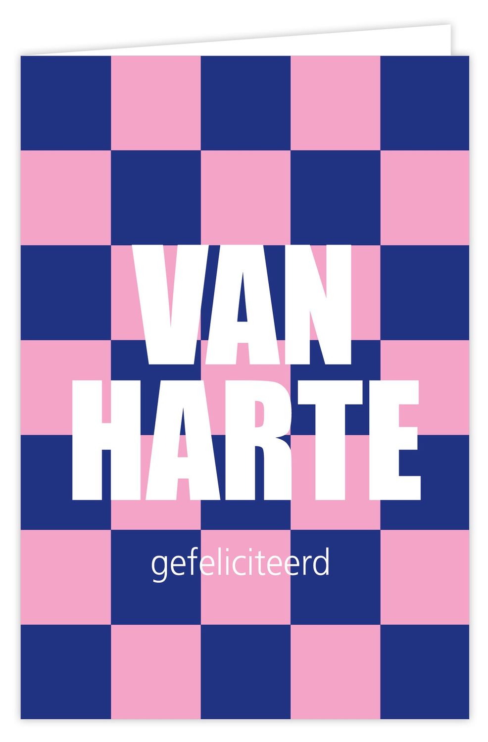 Wenskaart incl envelop - Van Harte gefeliciteerd