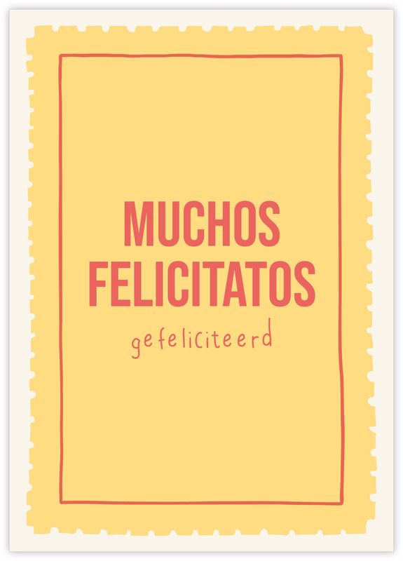 Kaart - Muchos Felicitatos