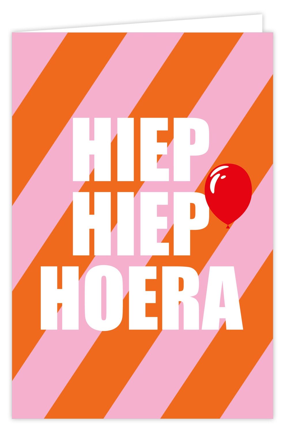 Wenskaart incl envelop - Hiep Hiep Hoera
