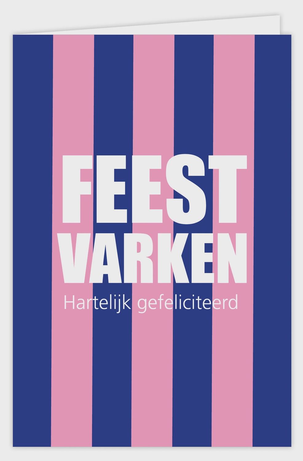 Wenskaart incl envelop - Feest varken