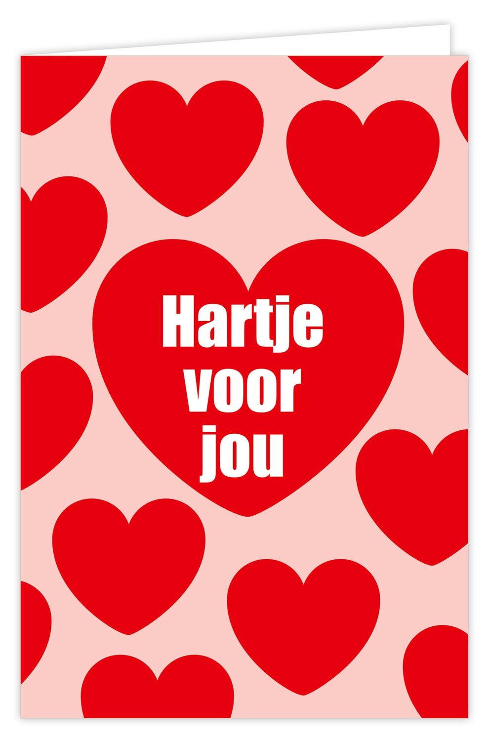 Wenskaart incl envelop - Hartje voor jou