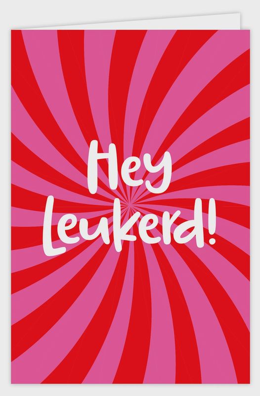 Wenskaart incl envelop - Hey leukerd!
