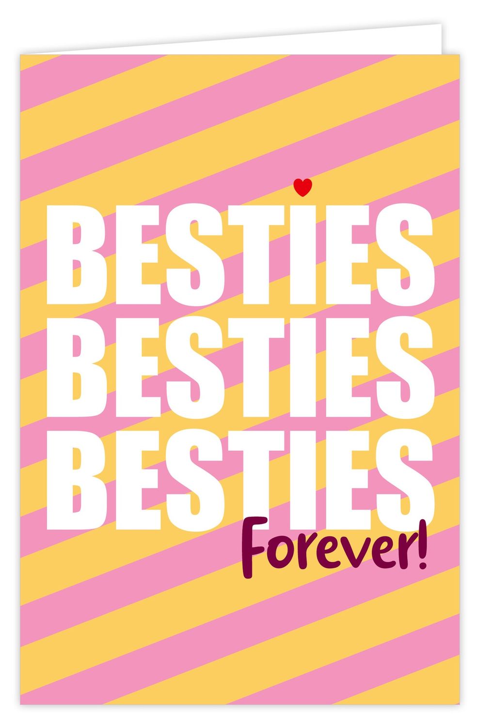 Wenskaart incl envelop - Besties forever