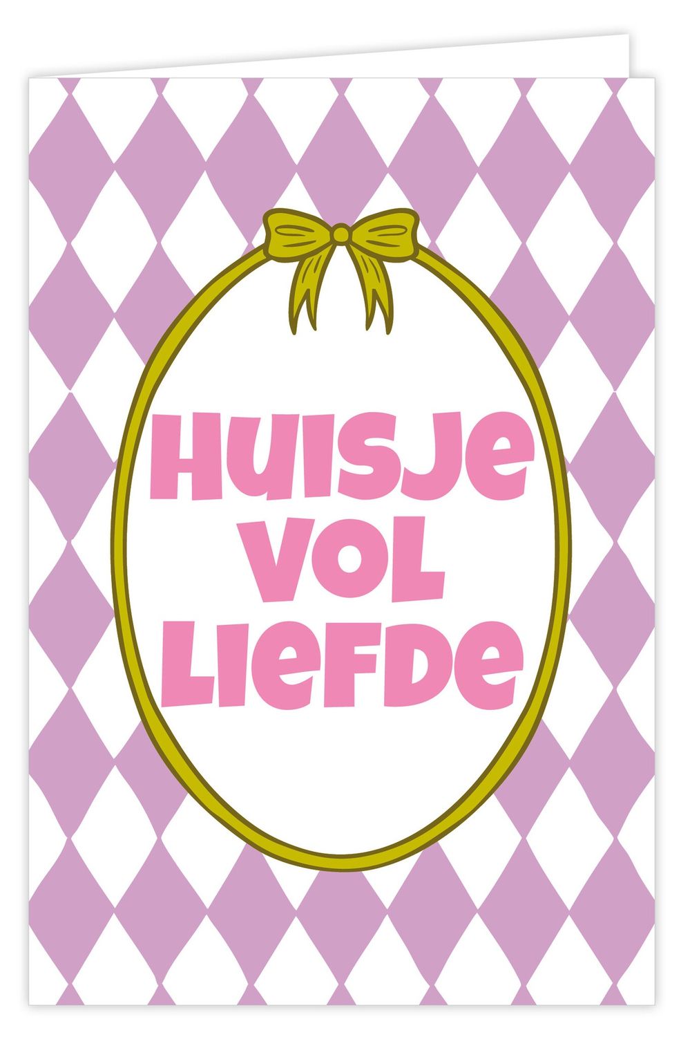 Wenskaart incl envelop - Huisje vol liefde