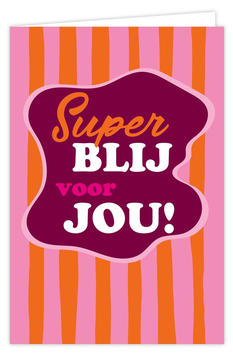 Wenskaart incl envelop - Super blij voor jou!