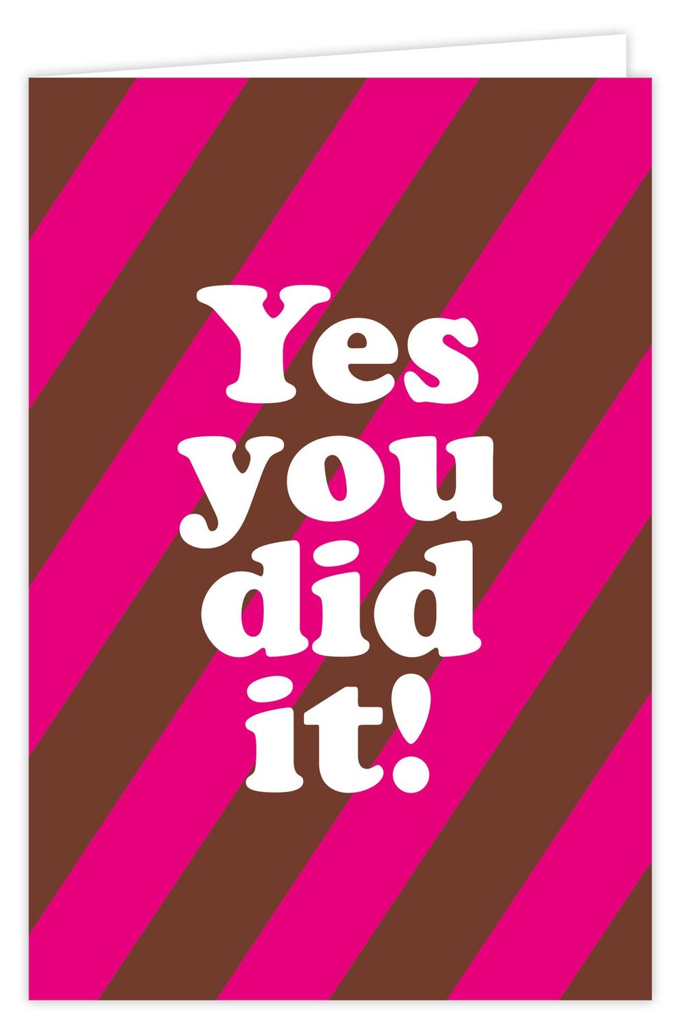 Wenskaart incl envelop - Yes you did it!