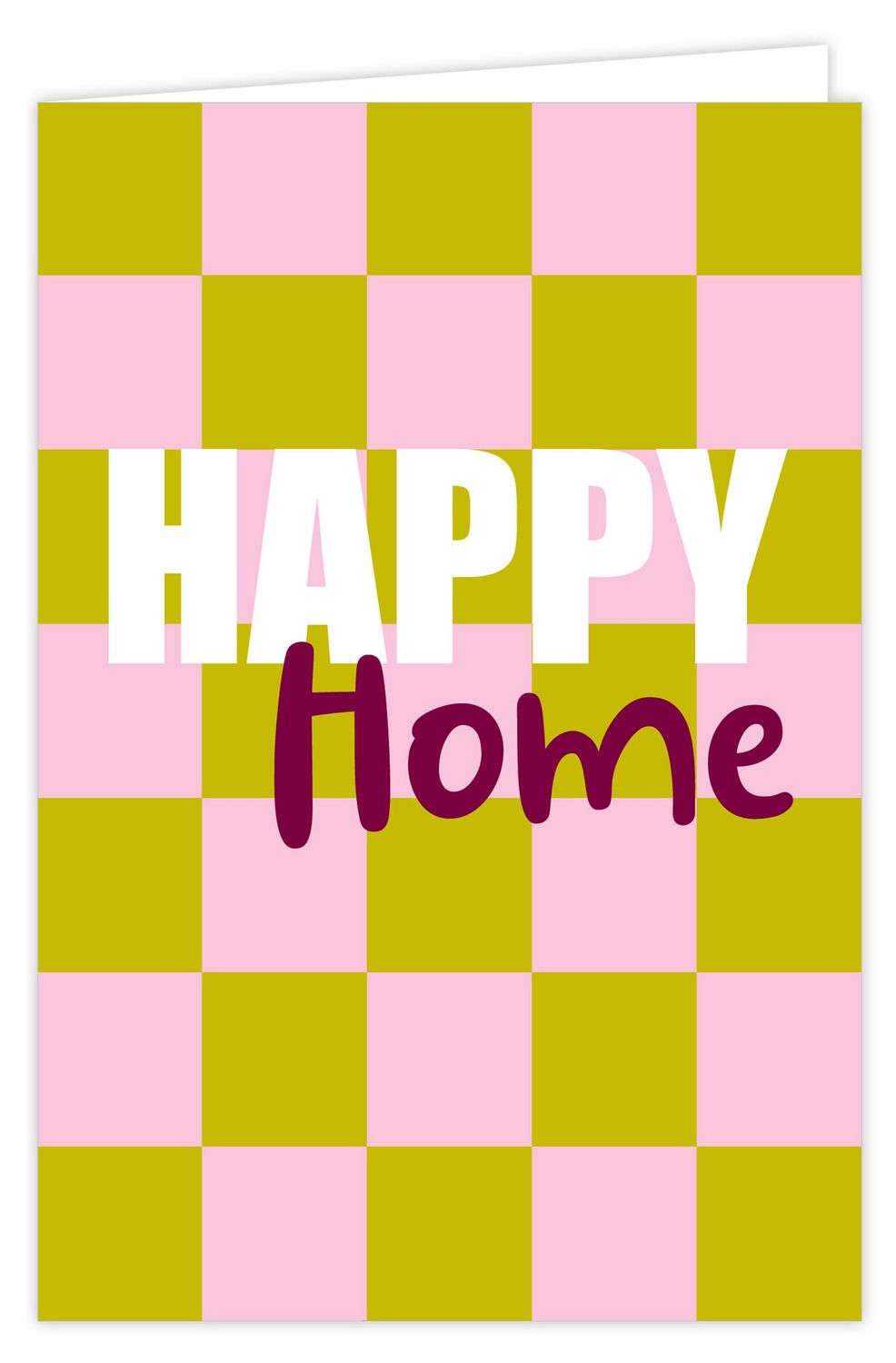 Wenskaart incl envelop - Happy Home