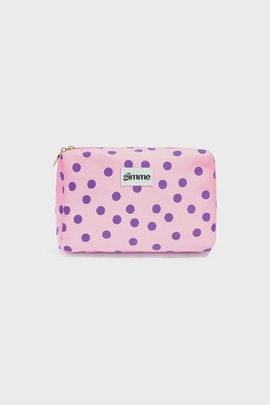 Make up Tasje - Roze / Paars Polkadots