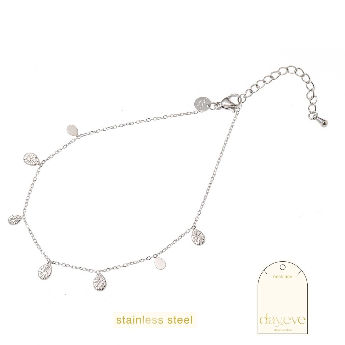 Enkelbandje Textured Drop - Silver