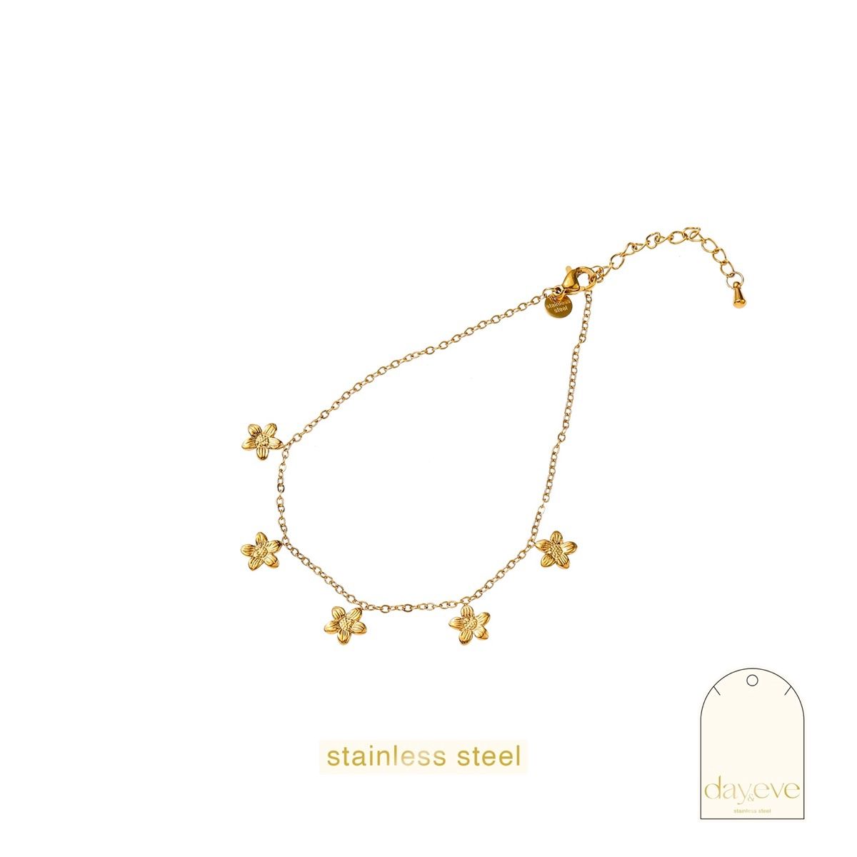 Enkelbandje Daisies - Gold