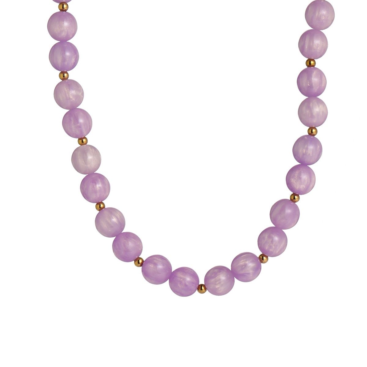 Glamour Stones Necklace - Light Lila