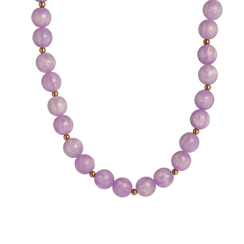 Glamour Stones Necklace - Light Lila