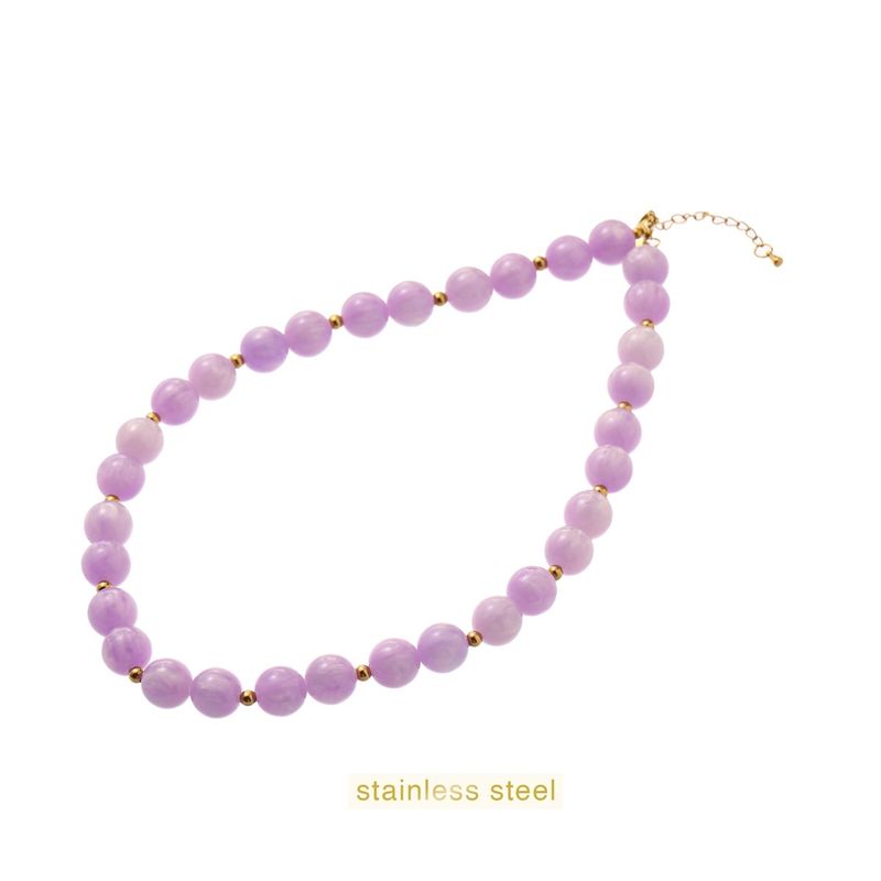 Glamour Stones Necklace - Light Lila