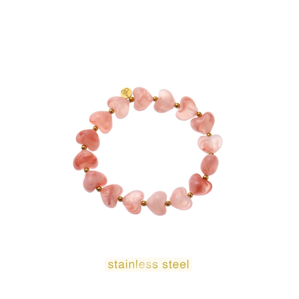 Heart Stones Bracelet - Rose