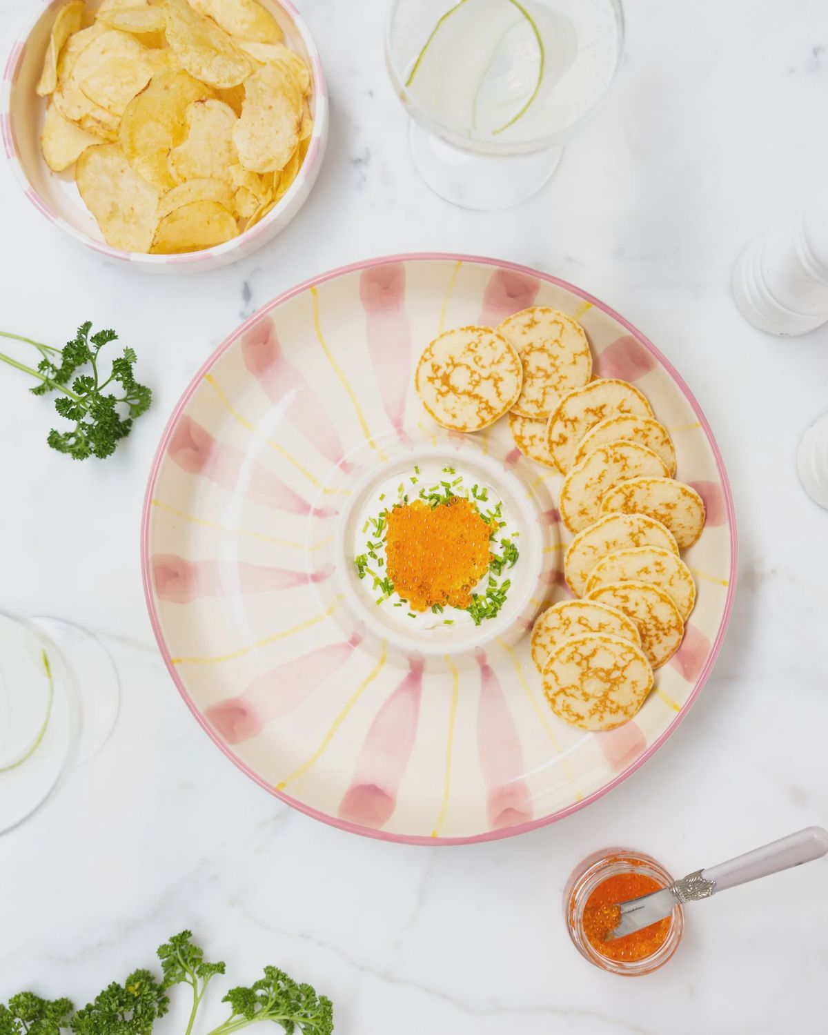 CHIP 'N DIP BOWL - Pink / Yellow