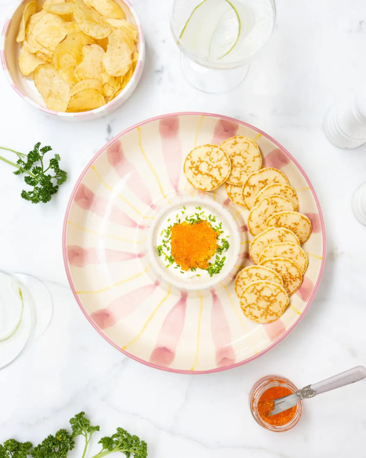 CHIP 'N DIP BOWL - Pink / Yellow