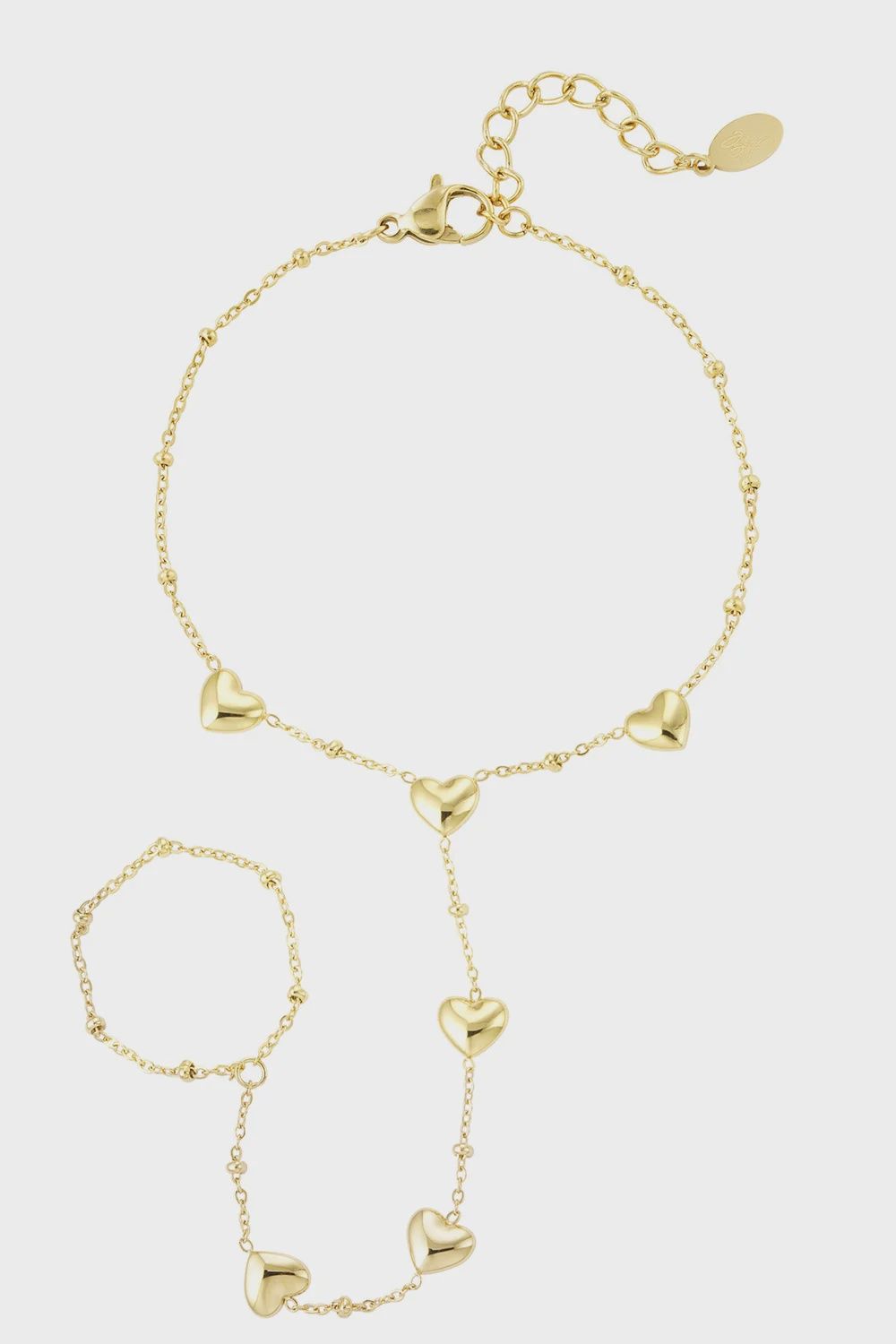 Handchain Hearts - Gold