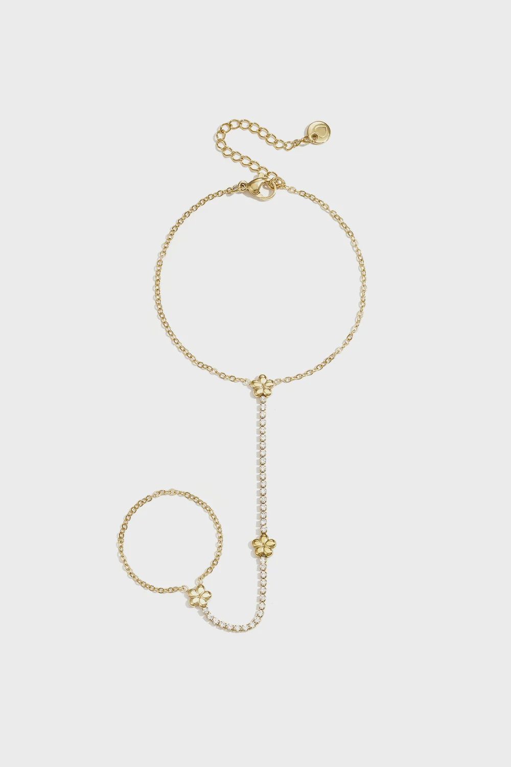 Handchain Flowers - Gold