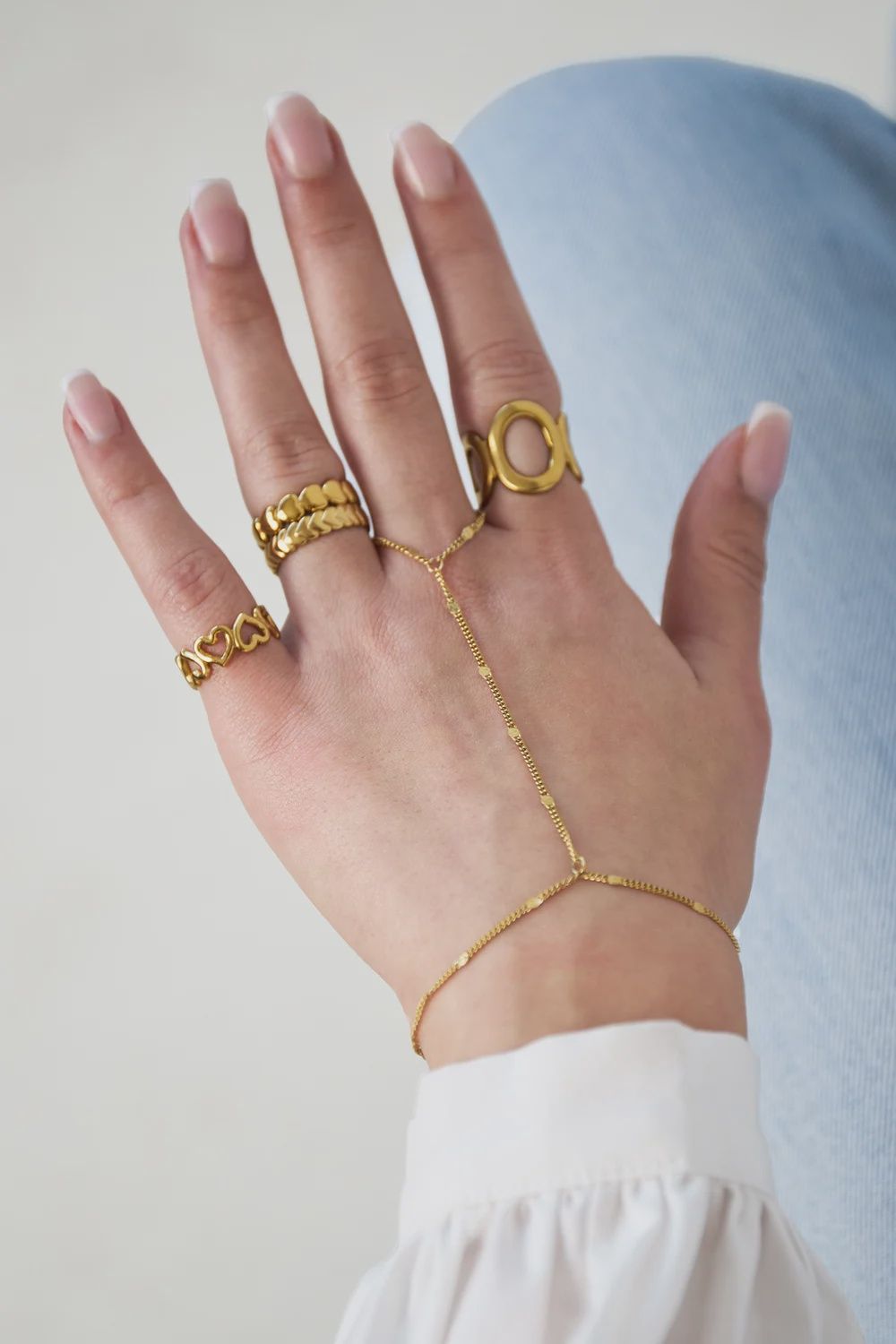 Handchain Snake - Gold