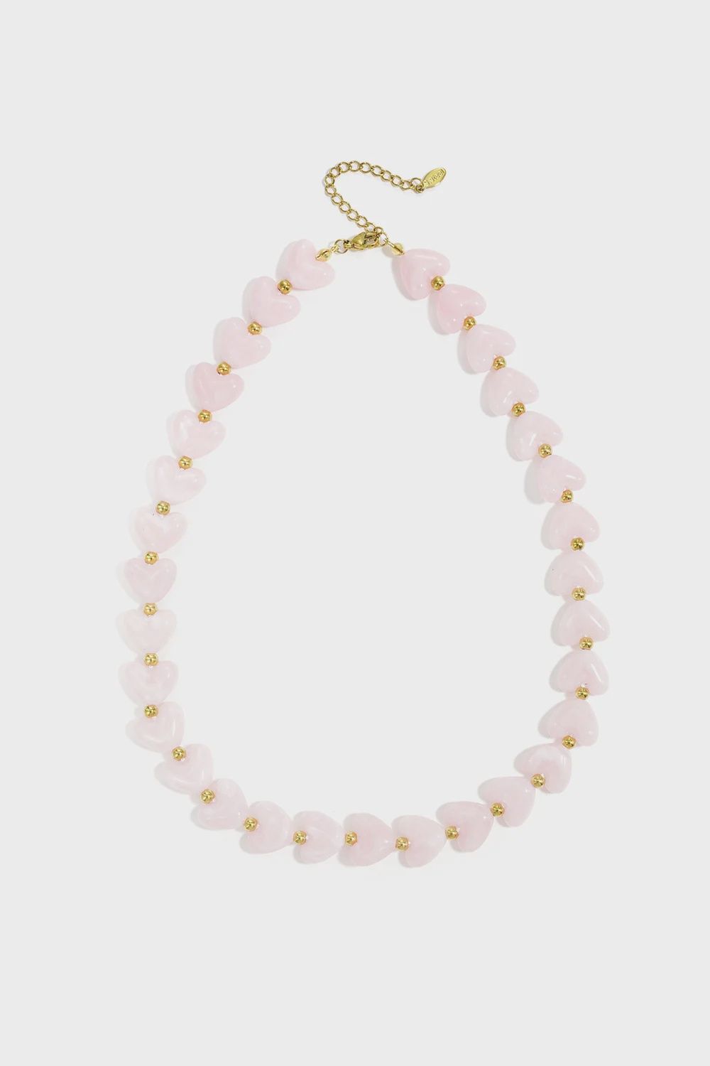 Hart Kralen Ketting - Baby Roze
