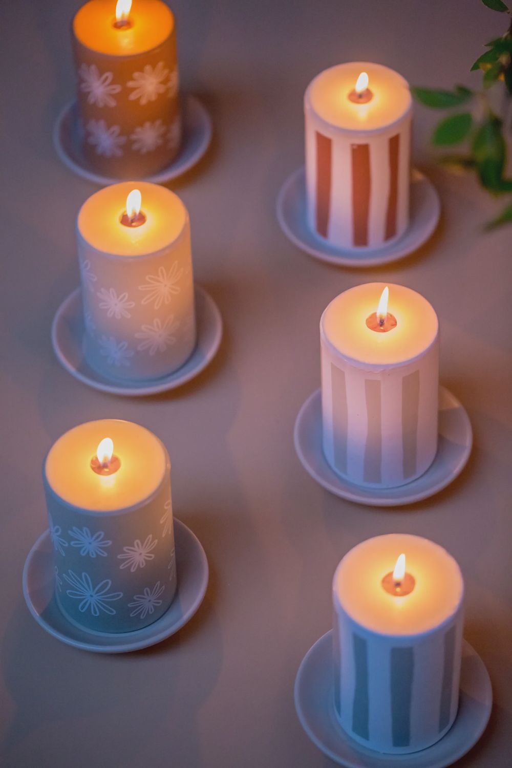 Outdoor Candle Flowers - Cloudy Day Green