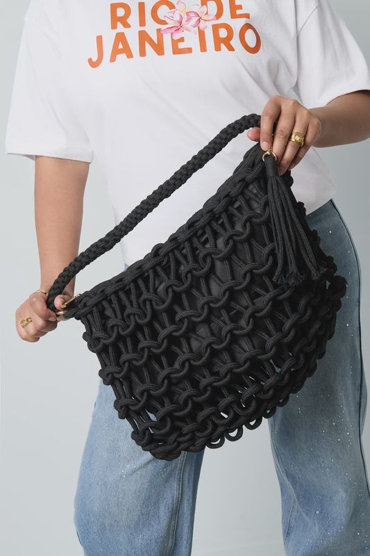 Beach Bag Cotton - Black